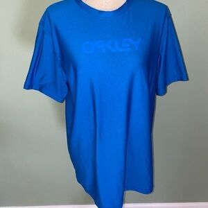 Men’s Blue Oakley Short-Sleeve Shirt Size Large